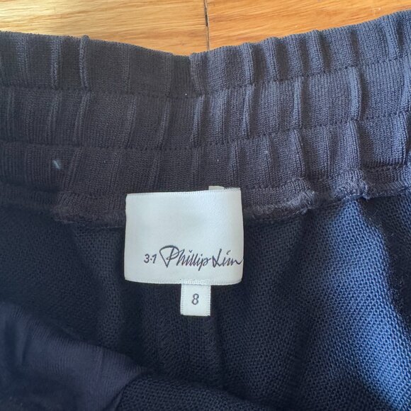 3.1 Phillip Lim Navy Wide Leg Trousers, Size 8 - Picture 3 of 4
